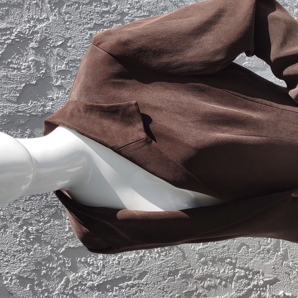 dana buchman dresses ladies pure silk (1) button overcoat (VINTAGE) - Picture 8 of 17